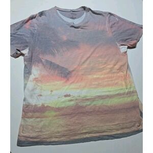 The Webster Miami T-Shirt Sunset Palm Trees Size XL AOP Surfer Skater Y2K